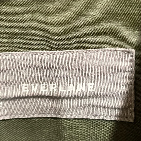 Everlane Green 100% Cotton Modern Utility Zip Up Jacket Women's - Picture 3 of 10